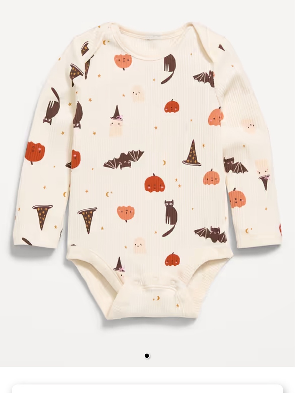 Old Navy Halloween Ribbed Baby Bodysuit - Cream